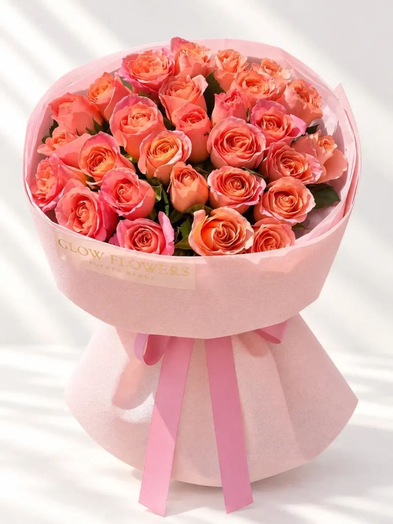 Pequeñas rosas coral