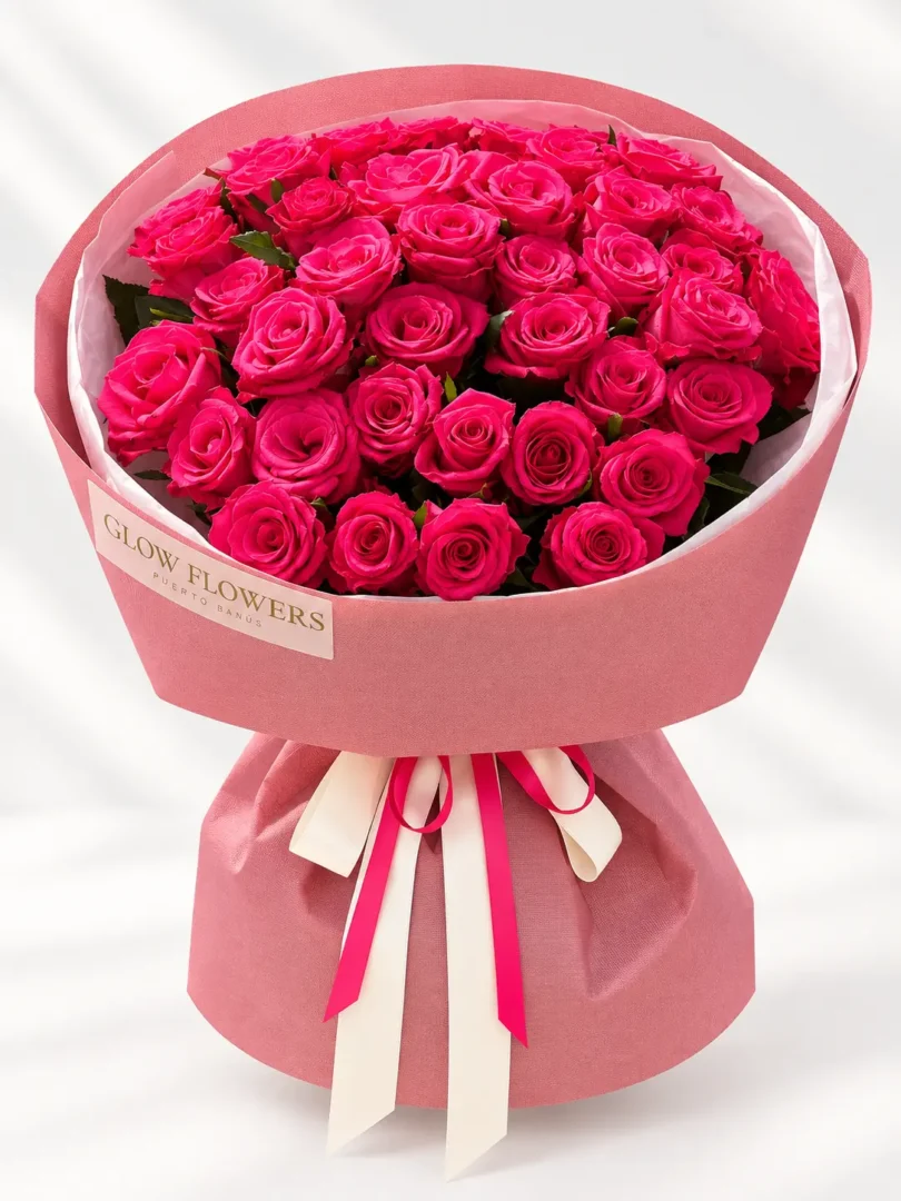 Pequeñas rosas fucsias