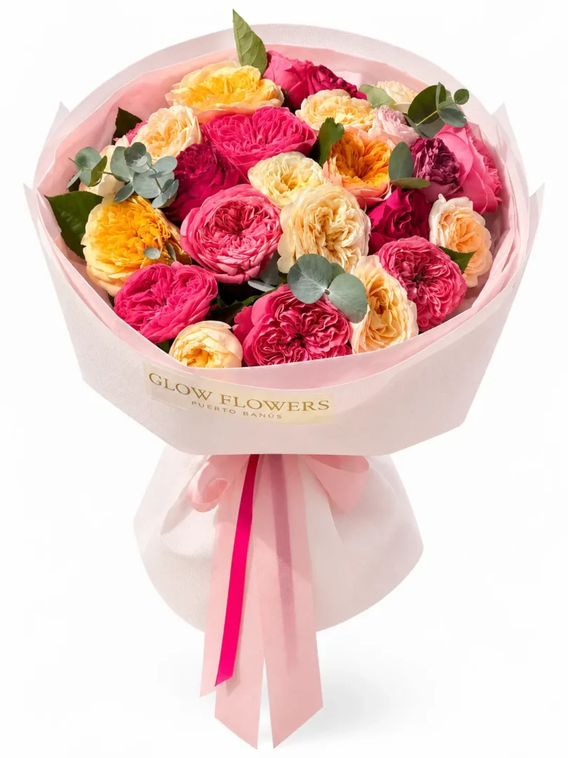 Pequeñas rosas arcoíris